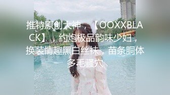 推特原创大神，【OOXXBLACK】，约炮极品韵味少妇，换装情趣黑白丝袜，苗条胴体多毛骚穴