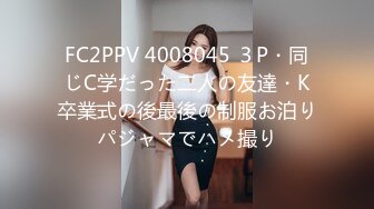 FC2PPV 4008045 ３P・同じC学だった二人の友達・K卒業式の後最後の制服お泊りパジャマでハメ撮り