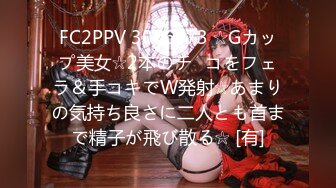 FC2PPV 3006673 ☆Gカップ美女☆2本のチ◯コをフェラ＆手コキでW発射☆あまりの気持ち良さに二人とも首まで精子が飛び散る☆ [有]